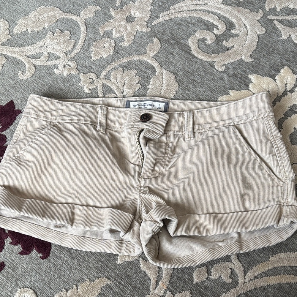 Abercrombie Beige Corduroy Women's Shorts